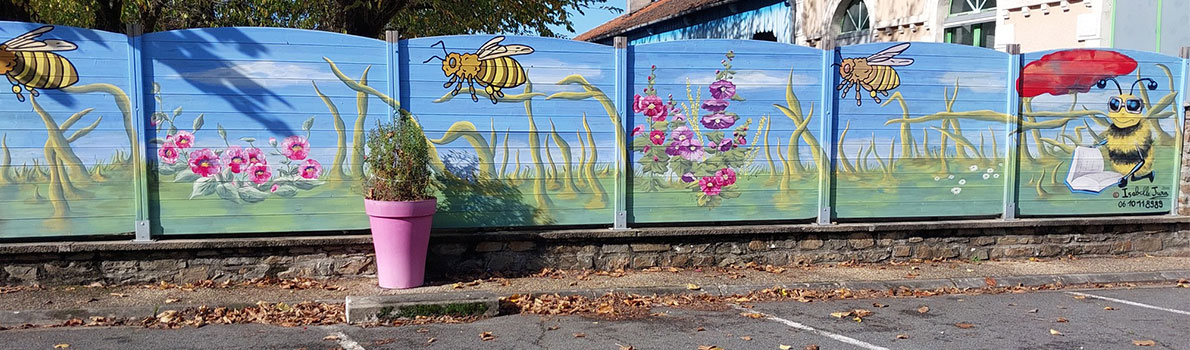 Photo de la fresquesur mur extérieur ville de la Coquille
