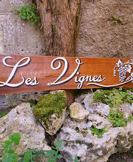 Panneau d'entrée de propriété Les Vignes