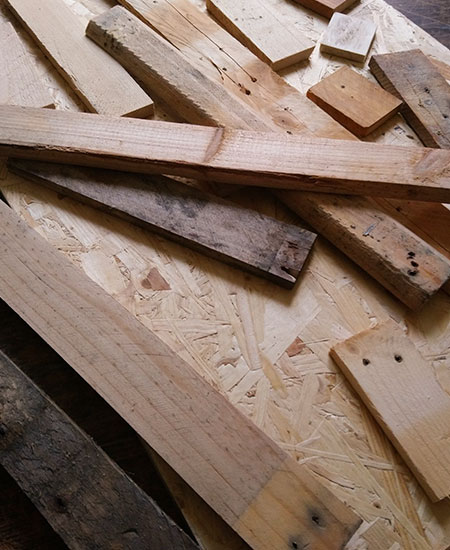 Planches pour la table en scrapwood