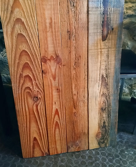 Planches de bois pour peinture zèbre