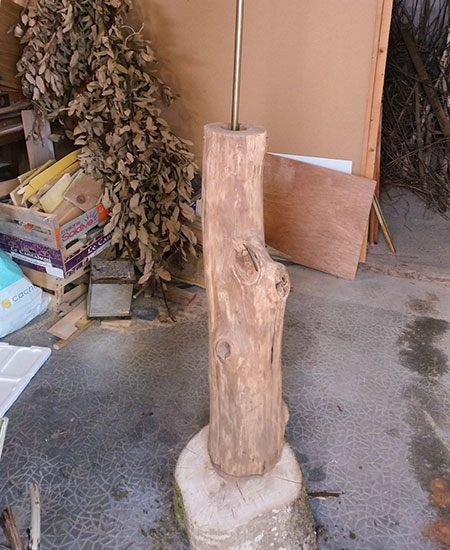 Work-in-progress de l'arbre à sac : base tronc